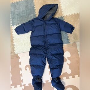 GAP Gray Baby Snowsuit with Hood